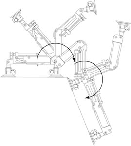 Hybrid Hip Joint Robot Climbing Sequence