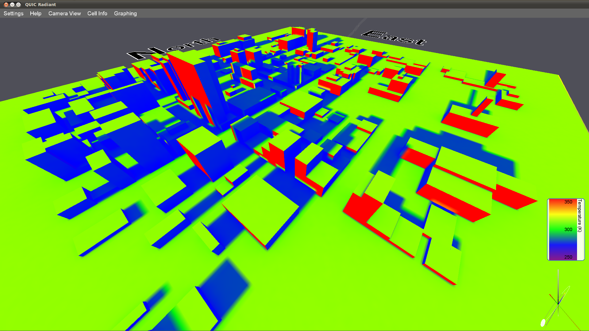 Surface Temperature simulations from QUIC ENERGY